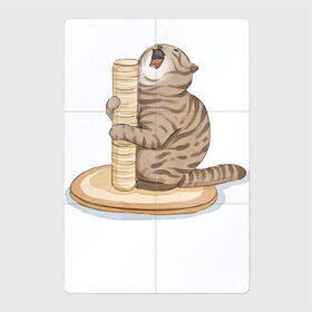 Магнитный плакат 2Х3 с принтом Орущий Кот в Екатеринбурге, Полимерный материал с магнитным слоем | 6 деталей размером 9*9 см | cat | cat meme | интернет | кот | кот кусь | кот мем | котейка | котенок | кошак | мем | мем с котом | мемы с котиками | приколы | удивленный кот мем