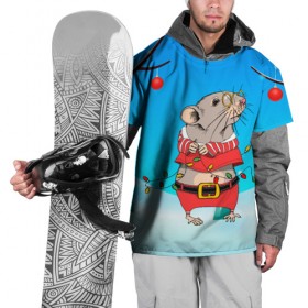 Накидка на куртку 3D с принтом Новогодняя мышка с гирляндой в Екатеринбурге, 100% полиэстер |  | Тематика изображения на принте: 2020 | mouse | rat | годкрысы | годмыши | зима | зимняя | крыса | мороз | мышка | мышь | новогодняя | новый год | новый год 2020 | рождество | симолгода | снег | холод