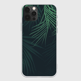 Чехол для iPhone 12 Pro Max с принтом Пальмовый узор в Екатеринбурге, Силикон |  | Тематика изображения на принте: джунгли | зелёный | лепестки | лепесток | лес | листья | пальма | пальмы | папоротник | салатовый | тропики | черный
