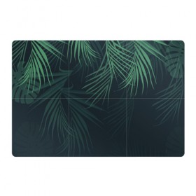 Магнитный плакат 3Х2 с принтом Пальмовый узор в Екатеринбурге, Полимерный материал с магнитным слоем | 6 деталей размером 9*9 см | джунгли | зелёный | лепестки | лепесток | лес | листья | пальма | пальмы | папоротник | салатовый | тропики | черный