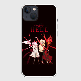 Чехол для iPhone 13 с принтом Hazbin Hotel. Welcome to Hell в Екатеринбурге,  |  | alastor | angel | charlie | dust | hazbin | hotel | husk | katie | pentious | sir | vaggie | аластор | вэгги | даст | кэти | отель | пентиус | сэр | хазбин | хаск | чарли | энджел