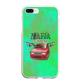 Чехол для iPhone 7Plus/8 Plus матовый с принтом Mafia в Екатеринбурге, Силикон | Область печати: задняя сторона чехла, без боковых панелей | 2107 | mafia | бандиты | ваз | мафия | машины | семерка | таз | тазы