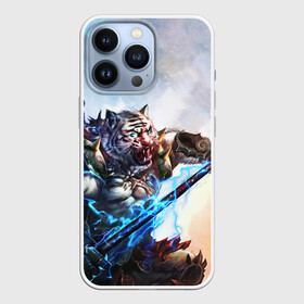 Чехол для iPhone 13 Pro с принтом Warrior Zoomorph в Екатеринбурге,  |  | mmorpg | perfect world | pw | амфибии | воин | древние | друид | жнец | жрец | зооморфы | идеальный мир | лучник | люди | маг | оборотень | паладин | пв | сиды | страж | стрелок | тени | шаман