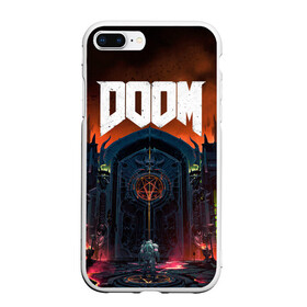 Чехол для iPhone 7Plus/8 Plus матовый с принтом DOOM - Hellgate в Екатеринбурге, Силикон | Область печати: задняя сторона чехла, без боковых панелей | doom | eternal | game | gate | hell | horror | ад | врата | дум | игра | персонаж | хоррор | шутер