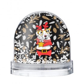 Снежный шар с принтом Милая мышка со звездочкой в Екатеринбурге, Пластик | Изображение внутри шара печатается на глянцевой фотобумаге с двух сторон | 