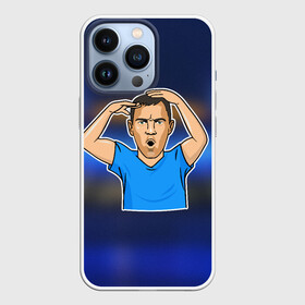 Чехол для iPhone 13 Pro с принтом Дзюба FCZP Edition в Екатеринбурге,  |  | champions league | euro | russia | zenit | дзюба | евро | зенит | лига чемпионов