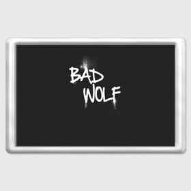 Магнит 45*70 с принтом Bad wolf в Екатеринбурге, Пластик | Размер: 78*52 мм; Размер печати: 70*45 | bbc | dimension | dr who | jenna coleman | jodie whittaker | matt smith | relative | resolution | space | tardis | the doctor | time | галлифрей | джоди уиттакер | доктор кто | тардис