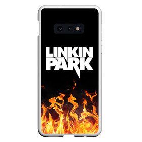 Чехол для Samsung S10E с принтом Linkin Park Fire в Екатеринбурге, Силикон | Область печати: задняя сторона чехла, без боковых панелей | 