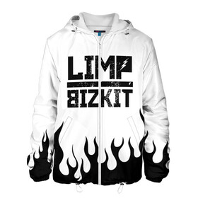 Мужская куртка 3D с принтом Limp Bizkit  в Екатеринбурге, ткань верха — 100% полиэстер, подклад — флис | прямой крой, подол и капюшон оформлены резинкой с фиксаторами, два кармана без застежек по бокам, один большой потайной карман на груди. Карман на груди застегивается на липучку | Тематика изображения на принте: bizkit | limp | limp bizkit | music | rock | бизкиты | лимп бизкит | лимпы | липкие письки | музыка | рок