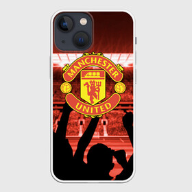 Чехол для iPhone 13 mini с принтом Manchester United в Екатеринбурге,  |  | champions | football | manchester | manchester united | soccer | uefa | united | world cup | лига чемпионов | манчестер | манчестер юнайтед | форма | формы | футбол | юнайтед