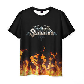 Мужская футболка 3D с принтом Sabaton в Екатеринбурге, 100% полиэфир | прямой крой, круглый вырез горловины, длина до линии бедер | music | rock | sabaton | музыка | рок | сабатон