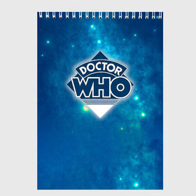 Скетчбук с принтом Doctor Who в Екатеринбурге, 100% бумага
 | 48 листов, плотность листов — 100 г/м2, плотность картонной обложки — 250 г/м2. Листы скреплены сверху удобной пружинной спиралью | Тематика изображения на принте: doctor | who | доктор | доктор кто | кто