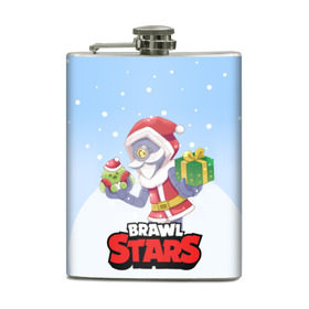 Фляга с принтом Brawl Stars. Christmas Barley в Екатеринбурге, металлический корпус | емкость 0,22 л, размер 125 х 94 мм. Виниловая наклейка запечатывается полностью | Тематика изображения на принте: bo | brawl | brock | bull | colt | dynamike | elprimo | jessie | leon | moba | nita | shelly | stars | бо | брок | булл | джесси | динамайк | кольт | леон | нита | шелли | эльпримо