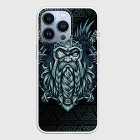 Чехол для iPhone 13 Pro с принтом Odinn в Екатеринбурге,  |  | Тематика изображения на принте: good | viking | vikings | бог | викинг | викинги | воин | кельтское | один | плетение | русь | скандинавы | славяне | язычник