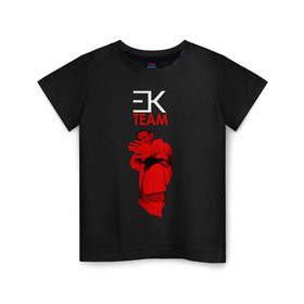 Детская футболка хлопок с принтом ЕГОР КРИД. в Екатеринбурге, 100% хлопок | круглый вырез горловины, полуприлегающий силуэт, длина до линии бедер | ek | ek team | family | kreed | егор булаткин | егор крид | ек | крид