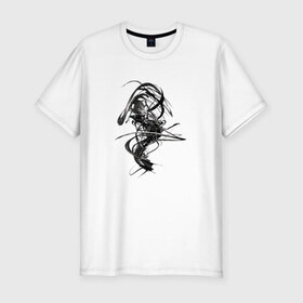 Мужская футболка хлопок Slim с принтом Темная Энергия в Екатеринбурге, 92% хлопок, 8% лайкра | приталенный силуэт, круглый вырез ворота, длина до линии бедра, короткий рукав | Тематика изображения на принте: вихрь | темная энергия | тьма