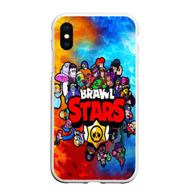 Чехол для iPhone XS Max матовый с принтом BrawlStars All heroes в Екатеринбурге, Силикон | Область печати: задняя сторона чехла, без боковых панелей | Тематика изображения на принте: brawlstars | leon | битваогней | бравлстарc | игра | игры | леон | мультик