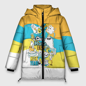 Женская зимняя куртка 3D с принтом Adventure Time в Екатеринбурге, верх — 100% полиэстер; подкладка — 100% полиэстер; утеплитель — 100% полиэстер | длина ниже бедра, силуэт Оверсайз. Есть воротник-стойка, отстегивающийся капюшон и ветрозащитная планка. 

Боковые карманы с листочкой на кнопках и внутренний карман на молнии | adventure time | dsgngerzen | finn | jake | princess bubblegum | бубль гум | время приключений | парнишка | пёс | пес джейк | фин | финн и джейк | финн мёртанс vdgerir | финн парнишка