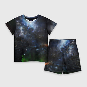 Детский костюм с шортами 3D с принтом Космос в Екатеринбурге,  |  | galaxy | nasa | nebula | space | star | абстракция | вселенная | галактика | звезда | звезды | космический | наса | планеты