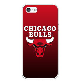 Чехол для iPhone 5/5S матовый с принтом CHICAGO BULLS в Екатеринбурге, Силикон | Область печати: задняя сторона чехла, без боковых панелей | bulls | chicago | chicago bulls | nba | red bulls | usa | америка | быки | нба | сша | чикаго буллс