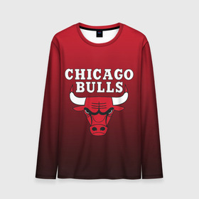 Мужской лонгслив 3D с принтом CHICAGO BULLS в Екатеринбурге, 100% полиэстер | длинные рукава, круглый вырез горловины, полуприлегающий силуэт | Тематика изображения на принте: bulls | chicago | chicago bulls | nba | red bulls | usa | америка | быки | нба | сша | чикаго буллс