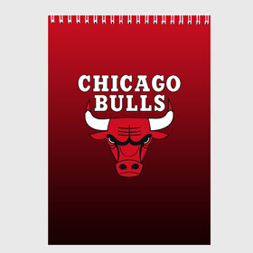 Скетчбук с принтом CHICAGO BULLS в Екатеринбурге, 100% бумага
 | 48 листов, плотность листов — 100 г/м2, плотность картонной обложки — 250 г/м2. Листы скреплены сверху удобной пружинной спиралью | Тематика изображения на принте: bulls | chicago | chicago bulls | nba | red bulls | usa | америка | быки | нба | сша | чикаго буллс