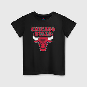 Детская футболка хлопок с принтом CHICAGO BULLS | ЧИКАГО БУЛЛС в Екатеринбурге, 100% хлопок | круглый вырез горловины, полуприлегающий силуэт, длина до линии бедер | bulls | chicago | chicago bulls | nba | red bulls | usa | америка | быки | нба | сша | чикаго буллс