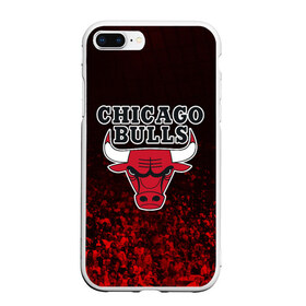 Чехол для iPhone 7Plus/8 Plus матовый с принтом CHICAGO BULLS в Екатеринбурге, Силикон | Область печати: задняя сторона чехла, без боковых панелей | Тематика изображения на принте: bulls | chicago | chicago bulls | nba | red bulls | usa | америка | быки | нба | сша | чикаго буллс