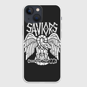 Чехол для iPhone 13 mini с принтом Ходячие мертвецы Saviors в Екатеринбурге,  |  | amc | carol | daryl | dixon | michonne | negan | reaction | rick | season 10 | twd | zombies | диксон | дэрил | зомби | мертвецы | мишонн | неган | реакция | рик | ходячие