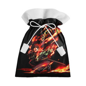 Подарочный 3D мешок с принтом Demon Slayer в Екатеринбурге, 100% полиэстер | Размер: 29*39 см | anime | demon slayer | kimetsu no yaiba | аниме | клинок рассекающий демонов
