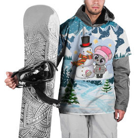 Накидка на куртку 3D с принтом Милая мышка со снеговиком в Екатеринбурге, 100% полиэстер |  | Тематика изображения на принте: 2020 | mouse | rat | годкрысы | годмыши | зима | зимняя | крыса | мороз | мышка | мышь | новогодняя | новый год | новый год 2020 | рождество | симолгода | снег | холод