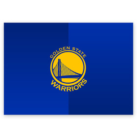 Поздравительная открытка с принтом GOLDEN STATE WARRIORS в Екатеринбурге, 100% бумага | плотность бумаги 280 г/м2, матовая, на обратной стороне линовка и место для марки
 | golden state | golden state warriors | gsw | nba | usa | америка | голден стэйт уорриорз | гсв | нба | сша