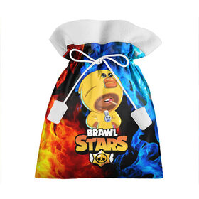 Подарочный 3D мешок с принтом BRAWL STARS SALLY LEON. в Екатеринбурге, 100% полиэстер | Размер: 29*39 см | Тематика изображения на принте: brawl stars | leon | moba | sally leon | бравл старс | жанр | игра | леон | утка