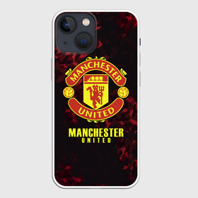 Чехол для iPhone 13 mini с принтом Manchester United в Екатеринбурге,  |  | champions | football | manchester | manchester united | soccer | uefa | united | world cup | лига чемпионов | манчестер | манчестер юнайтед | форма | формы | футбол | юнайтед