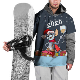 Накидка на куртку 3D с принтом Мышонок с шампанским в Екатеринбурге, 100% полиэстер |  | Тематика изображения на принте: 2020 | mouse | rat | годкрысы | годмыши | зима | зимняя | крыса | мороз | мышка | мышь | новогодняя | новый год | новый год 2020 | рождество | симолгода | снег | холод