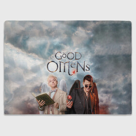 Плед 3D с принтом Good Omens в Екатеринбурге, 100% полиэстер | закругленные углы, все края обработаны. Ткань не мнется и не растягивается | aziraphale | crowley | david | demon | good | omens | pratchett | tennant | terry | азирафаэль | ангел | благие | демон | дэвид | знамения | кроули | майкл шин | пратчетт | теннант | терри