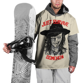 Накидка на куртку 3D с принтом Gust survive smehow в Екатеринбурге, 100% полиэстер |  | amc | carol | daryl | dixon | michonne | negan | reaction | rick | season 10 | twd | zombies | диксон | дэрил | зомби | мертвецы | мишонн | неган | реакция | рик | ходячие