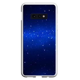 Чехол для Samsung S10E с принтом BLUE STARRY SKY в Екатеринбурге, Силикон | Область печати: задняя сторона чехла, без боковых панелей | Тематика изображения на принте: 2020 | blue | color | pantone | звезды | классический синий | космос | мода | небо | пантоне | синий | синий цвет