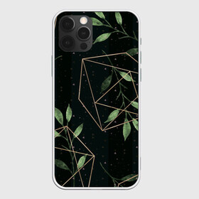 Чехол для iPhone 12 Pro Max с принтом Геометрия в природе в Екатеринбурге, Силикон |  | Тематика изображения на принте: абстрактное | белое | ветви | ветвь | ветка | геометрические фигуры | желтое | зелёное | капли | листок | листья | природа | точки | чёрное