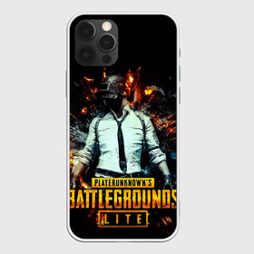 Чехол для iPhone 12 Pro Max с принтом PUBG Lite в Екатеринбурге, Силикон |  | Тематика изображения на принте: battle royale | battlegrounds | chicken | dinner | game | playerunknown’s | pubg | pubg lite | winner | боевик | война | игра | игры | королевская битва | оружие | пабг | пабг лайт | шутеры