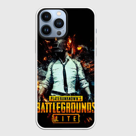 Чехол для iPhone 13 Pro Max с принтом PUBG Lite в Екатеринбурге,  |  | Тематика изображения на принте: battle royale | battlegrounds | chicken | dinner | game | playerunknown’s | pubg | pubg lite | winner | боевик | война | игра | игры | королевская битва | оружие | пабг | пабг лайт | шутеры