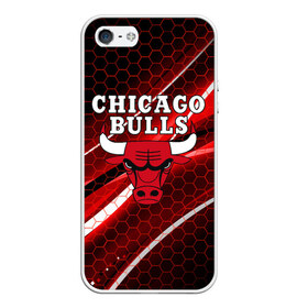 Чехол для iPhone 5/5S матовый с принтом CHICAGO BULLS в Екатеринбурге, Силикон | Область печати: задняя сторона чехла, без боковых панелей | bulls | chicago | chicago bulls | nba | red bulls | usa | америка | быки | нба | сша | чикаго буллс