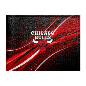 Обложка для студенческого билета с принтом CHICAGO BULLS в Екатеринбурге, натуральная кожа | Размер: 11*8 см; Печать на всей внешней стороне | bulls | chicago | chicago bulls | nba | red bulls | usa | америка | быки | нба | сша | чикаго буллс