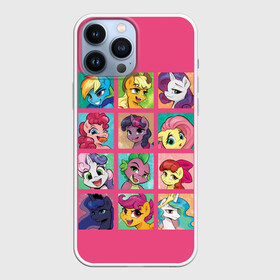 Чехол для iPhone 13 Pro Max с принтом My little pony в Екатеринбурге,  |  | applejack | little | magic | mlp | my | pinkie pie | pony | rainbow dash | rarity | sto luchshih detskih printov | twilight | дракон | дружба | единорог | искорка | пони | селестия | спайк | сумеречная | это чудо