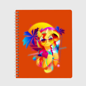 Тетрадь с принтом My little pony в Екатеринбурге, 100% бумага | 48 листов, плотность листов — 60 г/м2, плотность картонной обложки — 250 г/м2. Листы скреплены сбоку удобной пружинной спиралью. Уголки страниц и обложки скругленные. Цвет линий — светло-серый
 | Тематика изображения на принте: applejack | little | magic | mlp | my | pinkie pie | pony | rainbow dash | rarity | sto luchshih detskih printov | twilight | дракон | дружба | единорог | искорка | пони | селестия | спайк | сумеречная | это чудо