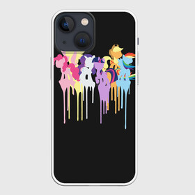 Чехол для iPhone 13 mini с принтом My little pony в Екатеринбурге,  |  | applejack | little | magic | mlp | my | pinkie pie | pony | rainbow dash | rarity | twilight | дракон | дружба | единорог | искорка | пони | селестия | спайк | сумеречная | это чудо