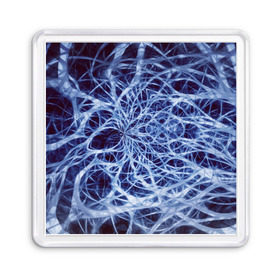 Магнит 55*55 с принтом Nerves в Екатеринбурге, Пластик | Размер: 65*65 мм; Размер печати: 55*55 мм | Тематика изображения на принте: nerves | абстрактно | абстрактные | абстрактный | абстракция | нейронная | неон | неонка | неоновые | нерв | нервная | нервы | объёмные | объёмный | светящиеся | светящийся | сетка | сеть | система