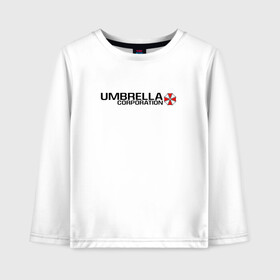 Детский лонгслив хлопок с принтом UMBRELLA CORP в Екатеринбурге, 100% хлопок | круглый вырез горловины, полуприлегающий силуэт, длина до линии бедер | ada wong | biohazard | leon | nemesis | project resistance | raccoon city | re | re3 | resident evil | resident evil 3 | rpd | stars | umbrella | ада вонг | амбрелла | немезис | ужасы