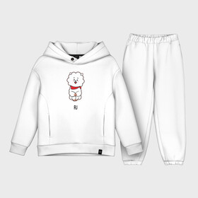 Детский костюм хлопок Oversize с принтом BTS BT21 RJ в Екатеринбурге,  |  | Тематика изображения на принте: bt21 | bts | j hope | jimin | jin | jungkook | k pop | puzzle star bt21 | rj | rm | suga | v | для детей | игра | музыка