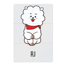 Магнитный плакат 2Х3 с принтом BTS BT21 RJ в Екатеринбурге, Полимерный материал с магнитным слоем | 6 деталей размером 9*9 см | Тематика изображения на принте: bt21 | bts | j hope | jimin | jin | jungkook | k pop | puzzle star bt21 | rj | rm | suga | v | для детей | игра | музыка